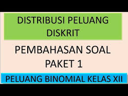 Check spelling or type a new query. Contoh Soal Distribusi Peluang Diskrit Paket 1 Youtube