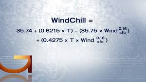 Windchill = 35.74 + (0.6215 ×. That S A Game Changer
