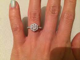 Custom Made Hexagon Halo Engagement Ring White Gold Engagement Rings Halo Hexagon Engagement Ring Popular Engagement Rings