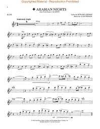 Arabian Nights Flute Music Flute Sheet Music Flute Music Disney Sheet Music