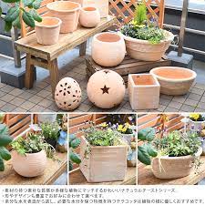 テラコッタ 素焼き 鉢 ナチュラル 丸浅 リーフ m lセット 植木鉢丸型 プランター アジアン 自然 天然 屋外 ガーデン ガーデニング 庭 素朴 ガーデニング ガーデン用品屋さん 庭 ガーデニング ガーデニング プランター