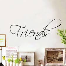 Wall Sticker Quote Quot Friends Quot Home Wall Decal Decor Swirly Writing Word Saying Design Ho Living Wall Art Wall Stickers Quotes Wall Art Designs