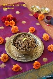 Tamil recipes are usually a perfect blend of tangy, sour, sweet and spicy ingredients and vary a lot from the cuisines that hail from other south indian states. Rice Flakes With Palm Jaggery Aval Nanaichathu Tamil New Year Recipe Indian Desserts Indian Sweets Food