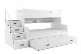 Letti a castello con tre letti. Letto A Castello Con Letto Per Gli Ospiti In 5 Colori Per Bambini 200x120 E 200x80 Con 3 Materassi In Regalo Midi 3