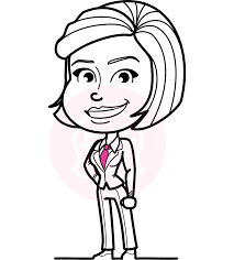 Cute Black And White Woman Cartoon Vector Character Aka Debora Graphicmama Cartoons Vector Vector Character Cute Black