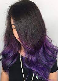 Dark Hair Colors Deep Purple Hair Colors Blackombrehair Hair Color Purple Purple Hair Tips Brunette Hair Color