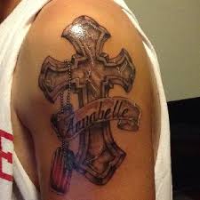 May 06, 2021 · but don't worry: Cross Tattoo With Daughter S Name And Military Dog Tags All Tattoos For Men