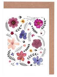 (24) £6.00 free uk delivery. Pressed Flowers 03 Greeting Card Set Juniqe