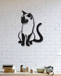 Kedi Metal Tablo Cat Metal Wall Art Metal Butterfly Wall Art Metal Art Projects