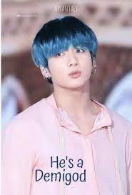 He S A Demigod Blue Hair Bts Hair Colors Jhope Hair Color