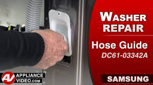 Why does my samsung washing machine leak? Samsung Wa456drhds Washer Leak Water Issue Hose Guide Appliance Video