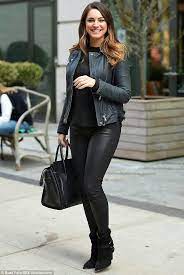 The Morning After The Night Before But Kelly Brook 35 Looked Flawless When She Stepped Out On Friday F Big Women Fashion Leather Trousers Celebrity Outfits