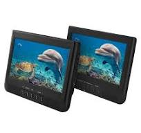 Onn 10" 1024p Dual Screen DVD Player with Digital Panel and 1024 x 600  Resolution, Black
