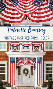 Patriotic American Flag Outdoor Bunting Decor Stars And Stripes Bunting Long Flags Garla Outdoor Bunting Fourth Of July Decorations 4th Of July Decorations