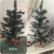 Before And After Dollar Store Christmas Tree Hacks Cheap Christmas Decor Flocking Mini Tre Christmas Decorations Cheap Dollar Store Christmas Cheap Christmas