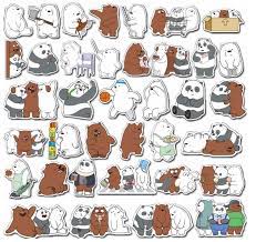 We Bare Bears Sticker Pack Random Stickers Free Stickers Included In Every Pack Hydro Flask No Residue Waterprooffree Tracking Kartun Gambar Hewan Lucu Gambar Tokoh
