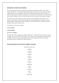 Woven Dyeing Process