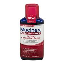 Relieves minor aches and pains, headache, chest congestion, nasal . Mucinex 6oz Sinus Max Severe Congestion Relief Liquid