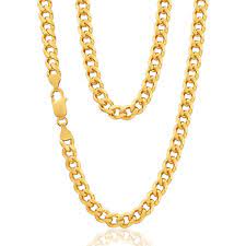 Men S 9ct Gold Curb Chain 24 Inch 35 Grams Gold Chains For Men Solid Gold Chains Gold Chains