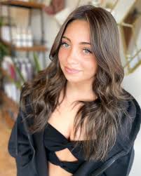 Brunette Beauty by @ashleybarnahair