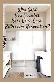 Who Said You Couldn T Boss Your Own Bathroom Renovation Bathroom Renovation Bathroom Design Layout Bathroom Remodel Master
