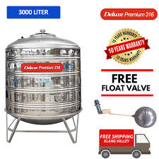 Air stainless semarang dengan berbagai ukuran, dapatkan bonus kaki tandon air stainless dan pelampung otomatisnya. 3000 Liter Deluxe Premium 316 Stainless Steel Water Tank Tangki Air With Stand Shopee Malaysia