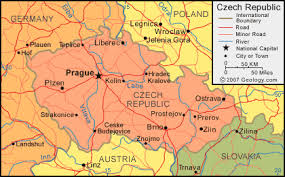 Political map of czech republic. Czech Republic Map
