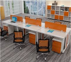 Factory Wholesale Price Classic Wood Office Furniture Antique Office 4 Person Desk Modular Partition Wood Office Furniture Office Furniture Office Partition