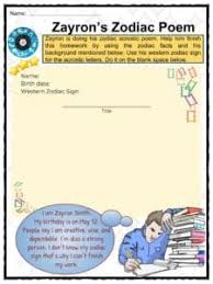 zodiac signs facts worksheets chinese western signs for kids