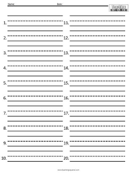 Templates are available in various types. Numbered Paper Teaching Squared