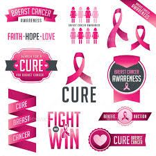 There is a yellow ribbon. Vector Breast Cancer Awareness Design Elements By Enterlinedesign Graphicriver