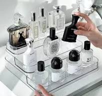 3 Tier Desktop Perfume Shelf PET Cosmetic Organizer Perfume Storage Rack  Doll Display Stand Kitchen Seasoning Organizer - AliExpress