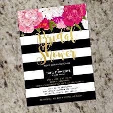 Kate Spade Inspired Black White Striped Bridal Shower Invitation With Gold Accent Diy Print Y Kate Spade Bridal Shower Bubbly Bridal Shower Bridal Shower Diy