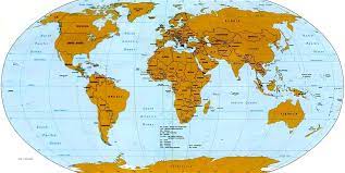 Oceans And Seas Of The World Map Oceans And Seas Of The World Reference Links