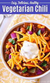 Best Homemade Vegetarian Chili Recipe Vegetarian Chili Vegetarian Recipes Healthy Easy Vegetarian Chili Recipe