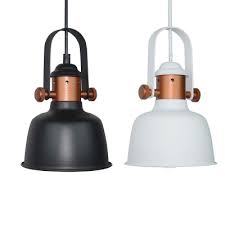 Satin Black White Finish One Bulb Copper Pendant Lamp In Simple Style Beautifulhalo Com
