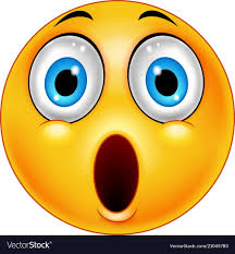 Surprised emoticon smiley Royalty Free Vector Image