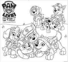 Paw patrol rescue team in action: Paw Patrol Coloring Pages Idea Whitesbelfast Com