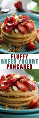 Make a tall, fluffy stack of greek yogurt pancakes for breakfast and watch how quickly they disappear. Fluffy Vanilla Greek Yogurt Pancakes Recipe Yogurt Pancakes Greek Yogurt Pancakes Recipes