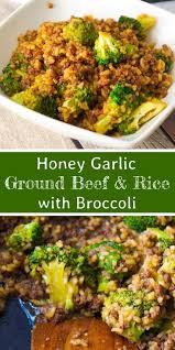 Honey Garlic Ground Beef And Rice With Broccoli Is An Easy Stove Top Dinner Recipe This Skill Dinner With Ground Beef Beef Recipes For Dinner Beef Recipes Easy