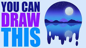 Color Palette Night Scene Landscape Drawing Tutorial Landscape Drawing Tutorial Procreate Tutorial