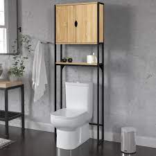 Simplicité pour cette etagere murale wc en imitation chêne par leroy . Meuble Wc Industriel Avec Placard Et Etagere Detroit Id Market