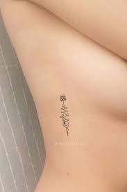 Sweet Whispers Unalome Lotus Temporary Tattoo Set Bohemian Tattoo Minimalist Tattoo Rib Tattoo