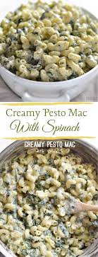 Creamy Pesto Mac With Spinach Vegetarian Healthyrecipe Food Recipes Yummy Food