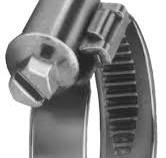 Precision Brand 47215 Smooth Band Metric Worm Gear Hose Clamp, 20mm - 32mm  (Pack of 10)