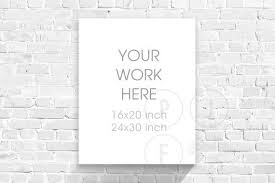 Free Canvas Mockup 16x20 24x30 8x10 White Bricks Frame Mockup Psd Free Psd Mockups Smart Obj In 2020 Free Packaging Mockup Free Psd Mockups Templates Mockup Free Psd