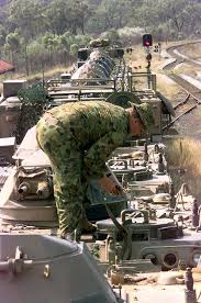 Near The Shoalwater Bay Training Area Queensland Australia Australian Army Private Micheal Torr With The 2