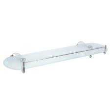 Bathroom storage shelf includes mounting screws. Modona Antica 20 In W Frosted Glass Shelf With Rail In Polished Chrome 4091 Pc The Home Depot