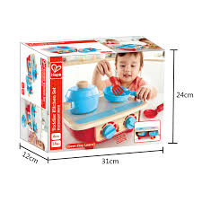 I recommend buying a fruit and vegetable set to go along with it so that if you are considering investing in a play kitchen i would recommend the hape play kitchen set. Toddler Kitchen Set E3170 Hape Toys