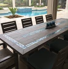 River Stone Tile Table Top Mosaic Table Top Diy Table Top Patio Table Top